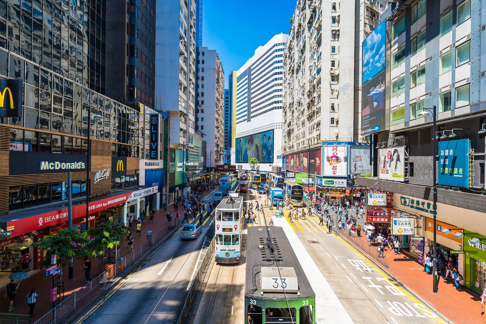 Hennessy Road from above